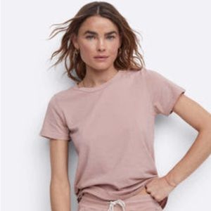 MATE the label organic cotton classic tee in Rose Pink size XS
